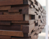 Detail of Wood & Glass Feature Wall